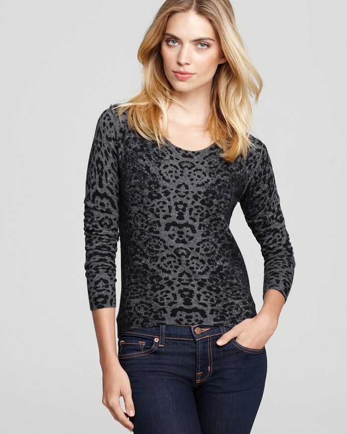 John and Jenn John Jenn Sweater Animal Print Pullover
