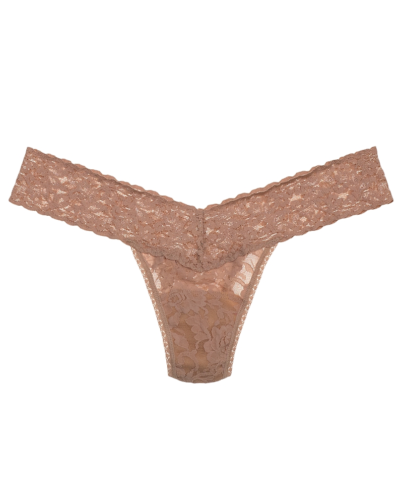 Hanky Panky Signature Low Rise Thongs In Taupe