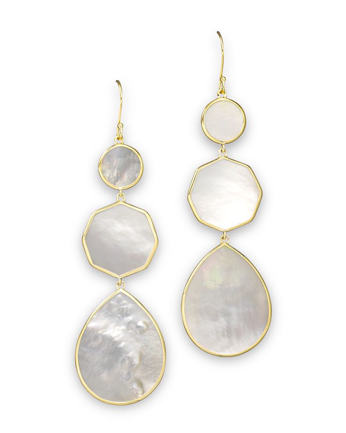 Shop Ippolita 18k Gold Polished Rock Candy Crazy 8's Earrings In Mother-of-pearl