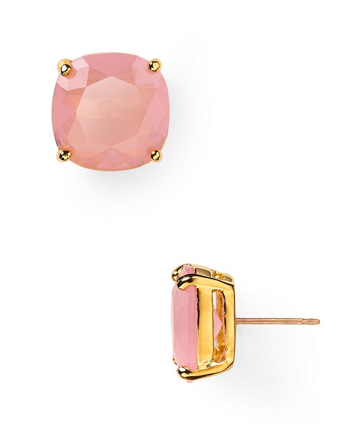 Kate Spade New York Small Square Stud Earrings In Light Pink/gold