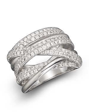 Diamond Crossover Band in 14K White Gold, 1.45 ct. t.w. - 100% Exclusive