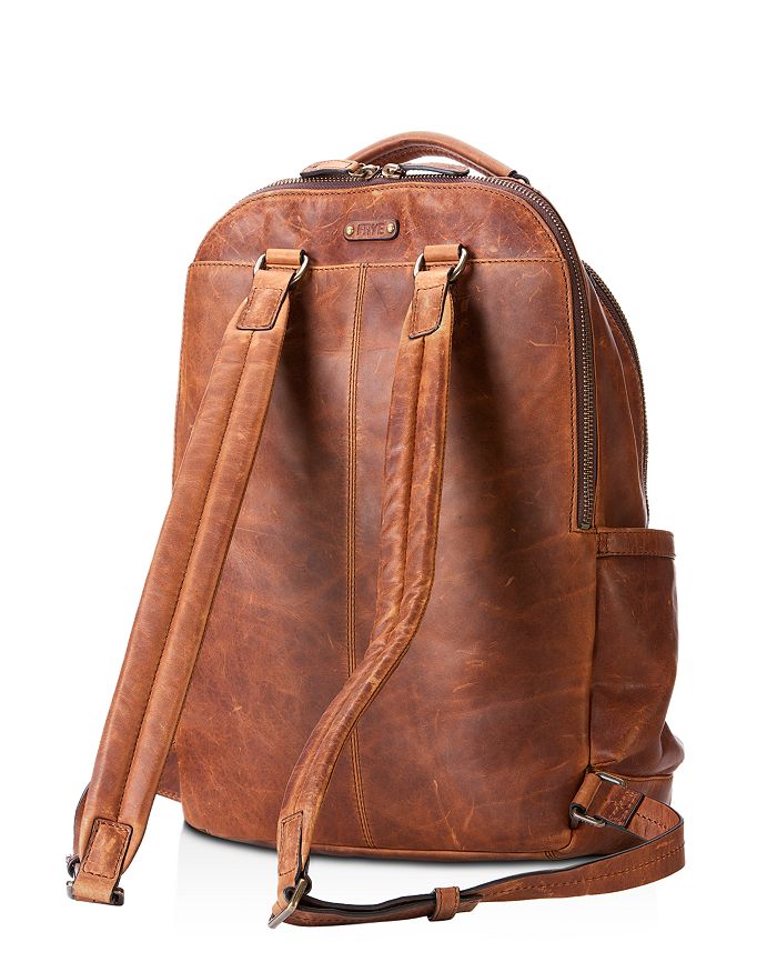 Shop Frye Logan Leather Backpack In Cognac
