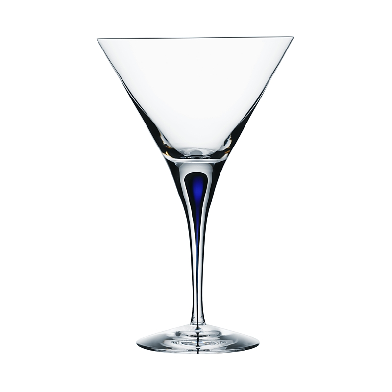 Orrefors Intermezzo Blue Martini In Clear/blue