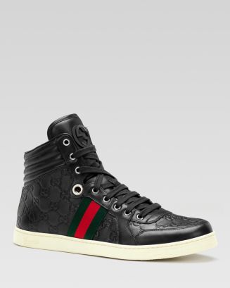 Gucci Men's Guccissima Leather High Top Sneakers Bloomingdale's