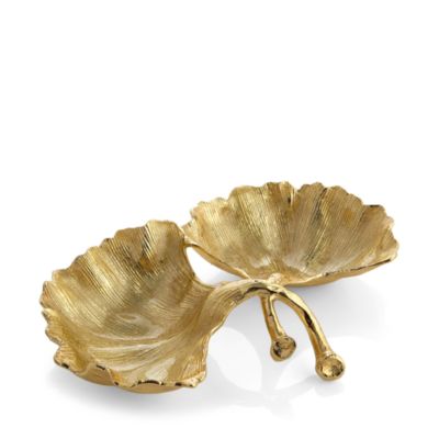 Michael Aram - Michael Aram Gingko Two-Section Gold Dish