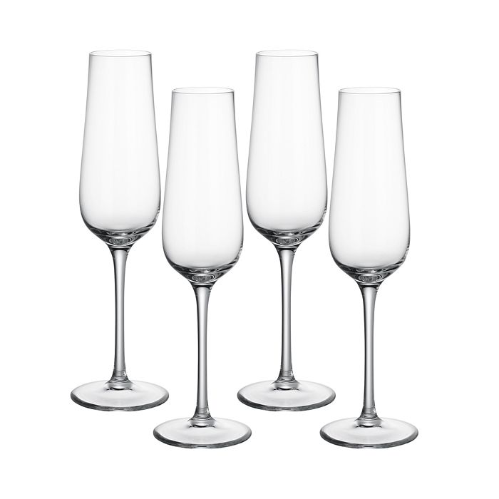 Villeroy & Boch Purismo Champagne Flute, Set Of 4 In Clear