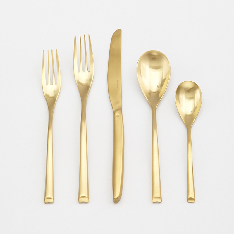 Sambonet H Art Satin Gold 5-piece Place Setting In Gold