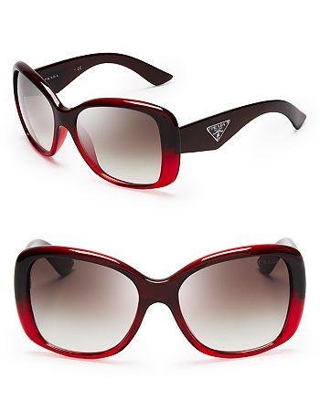 Prada Women's Galleria Triangle Logo Sunglasses | Bloomingdale's