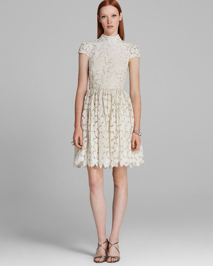 Alice and olivia white lace dress clearance