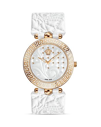 Versace Vanitas Rose Gold PVD Watch with White Enamel Dial, 40mm ...