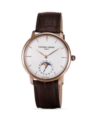 Frederique Constant - Slimline Moonphase Rose gold Watch, 42mm