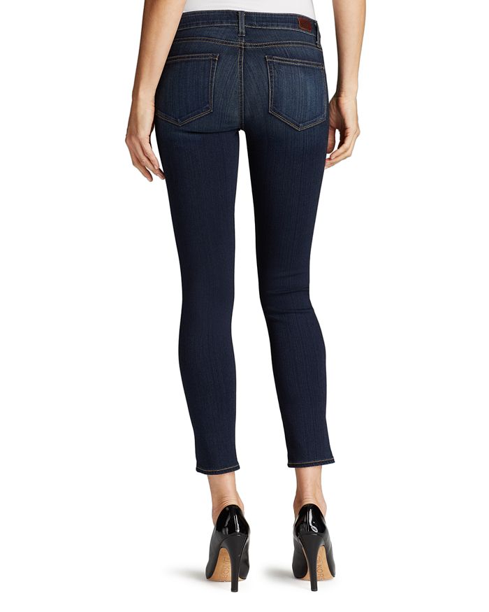 Shop Paige Transcend Verdugo Mid Rise Ankle Skinny Jeans In Nottingham