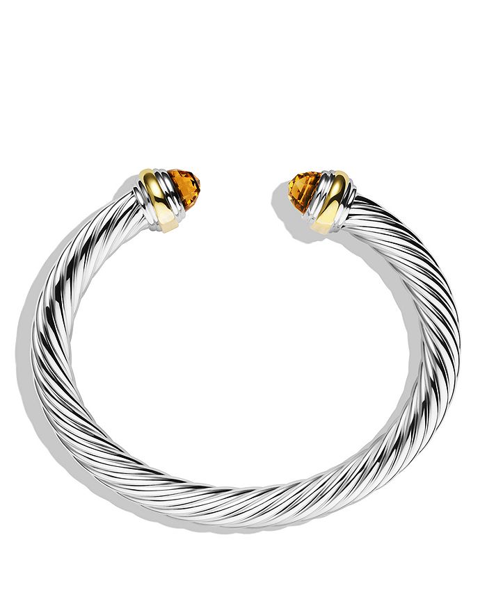 Shop David Yurman Cable Classics Bracelet With Citrine And 14k Yellow Gold