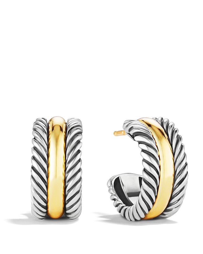 David Yurman - Cable Collectibles Hoop Earrings with 14K Gold