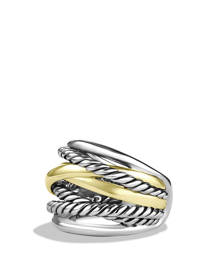 David Yurman - Crossover Wide Ring with 14K Gold