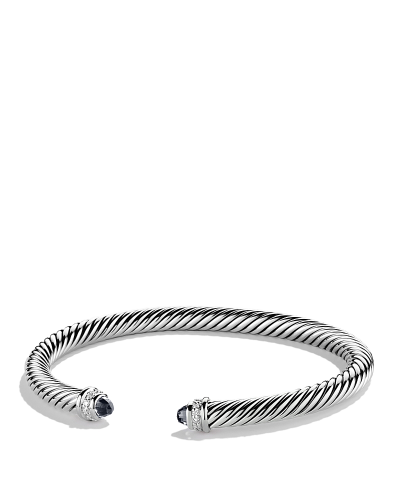 David Yurman Cable Classics Bracelet with Black Onyx and Diamonds, 5mm