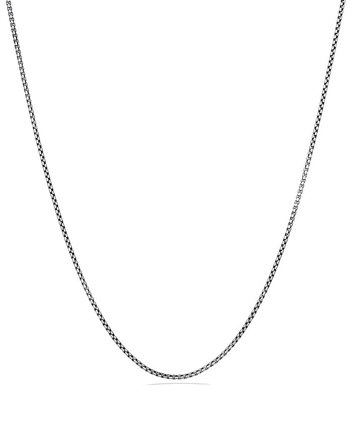 David Yurman Small Box Chain Necklace With An Accent Of 14k Gold 2.7mm, 36 In Silver/yellow Gold