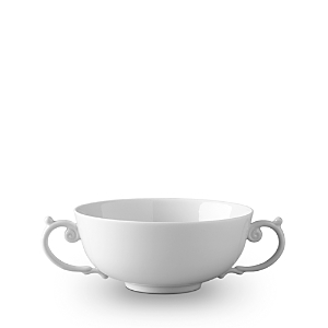 L'Objet Aegean White Two-Handle Soup Bowl