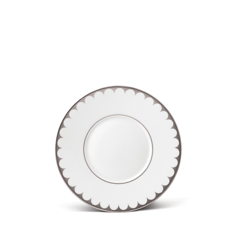 L'objet Aegean Filet Saucer In White/platinum