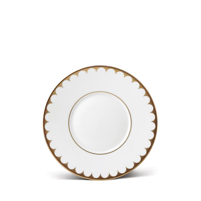 Shop L'objet Aegean Filet Saucer In White/24k Gold