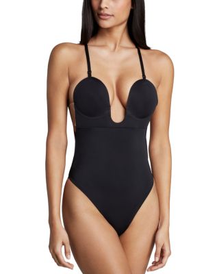 U Plunge Backless Strapless Bodysuit