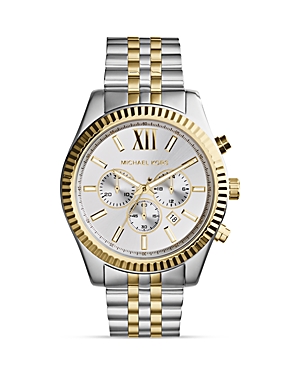 Michael Kors Two-Tone Lexington Watch, 45mm Michael Kors Two-Tone Lexington Watch, 45mm
