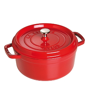 Staub 7-quart Round Enameled Cast Iron Cocotte In Cherry