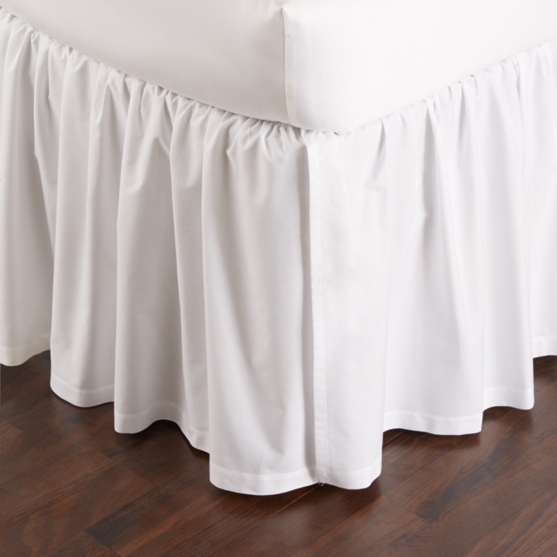 Sferra Celeste Percale Ruffle, California King in White