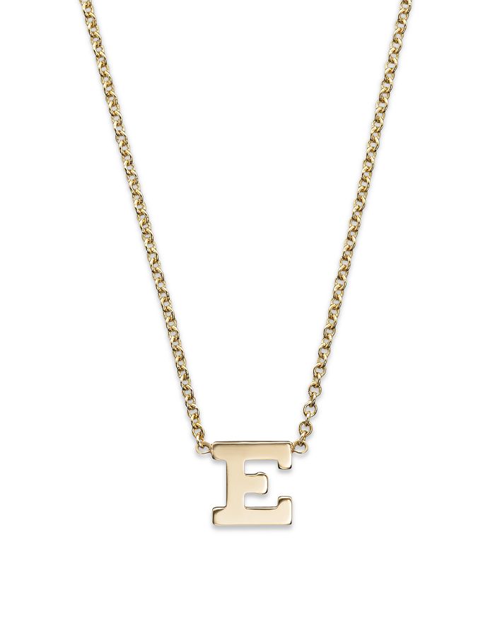 Zoë Chicco 14k Yellow Gold Initial Necklace, 16 In E