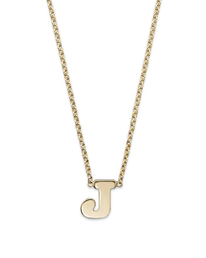 Zoë Chicco 14k Yellow Gold Initial Necklace, 16 In J