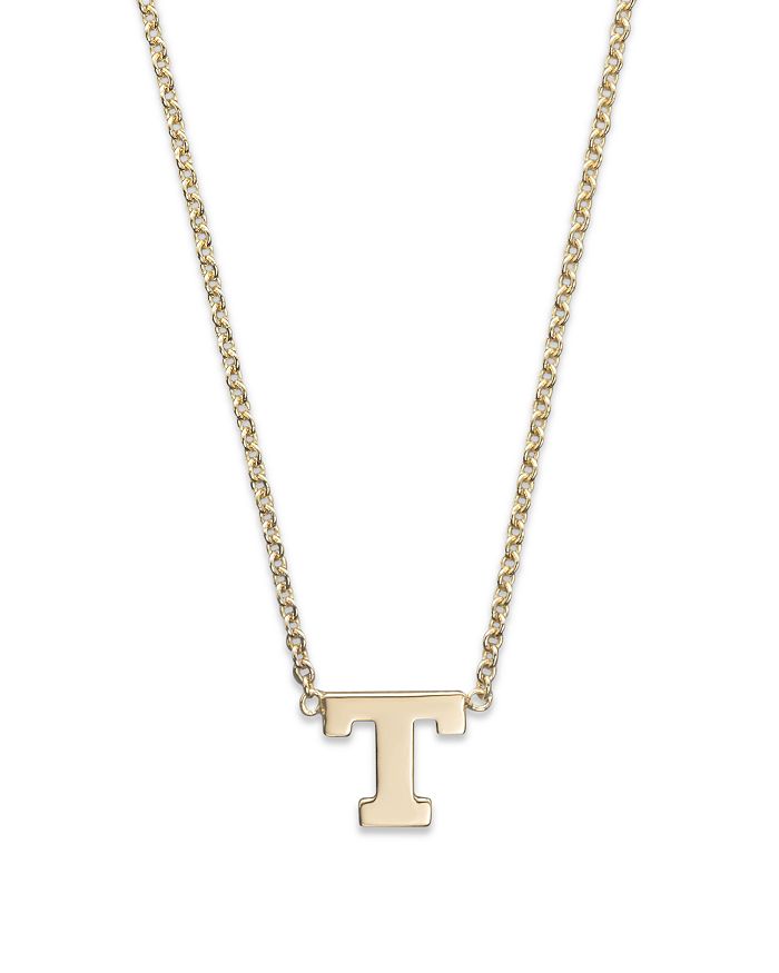 Zoë Chicco 14k Yellow Gold Initial Necklace, 16 In T