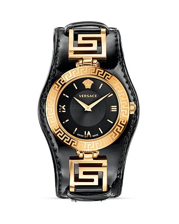 Versace - Signature Rose Gold & Black Dial Watch, 35mm