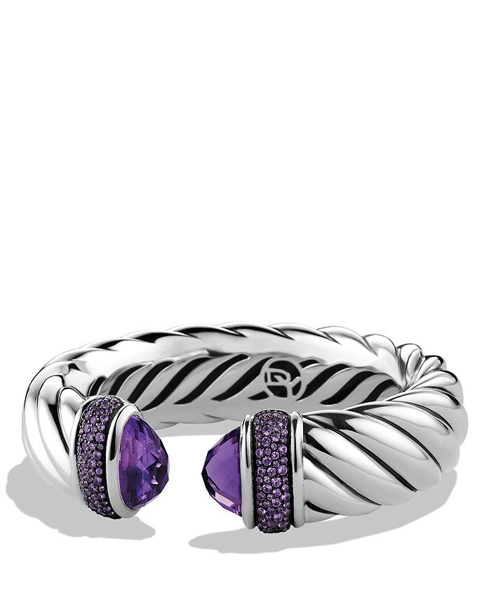 David Yurman Waverly Bracelet with Amethyst Purple Sapphires