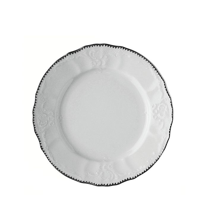 Anna Weatherley Simply Anna Platinum Salad Plate In White/platinum