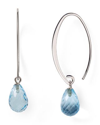 Bloomingdale's Fine Collection - Sterling Silver & Blue Topaz Drop Earrings