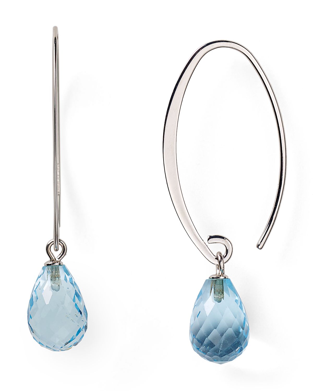 Sterling Silver & Blue Topaz Drop Earrings