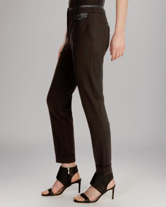 Karen millen faux leather trousers