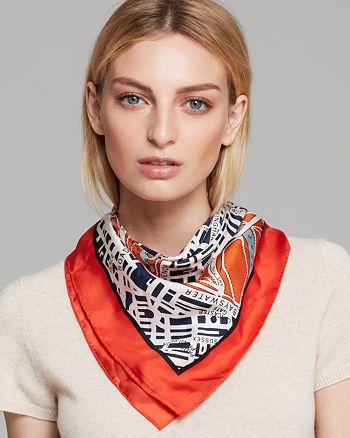 Burberry Prorsum London Map Silk Square Scarf | Bloomingdale's