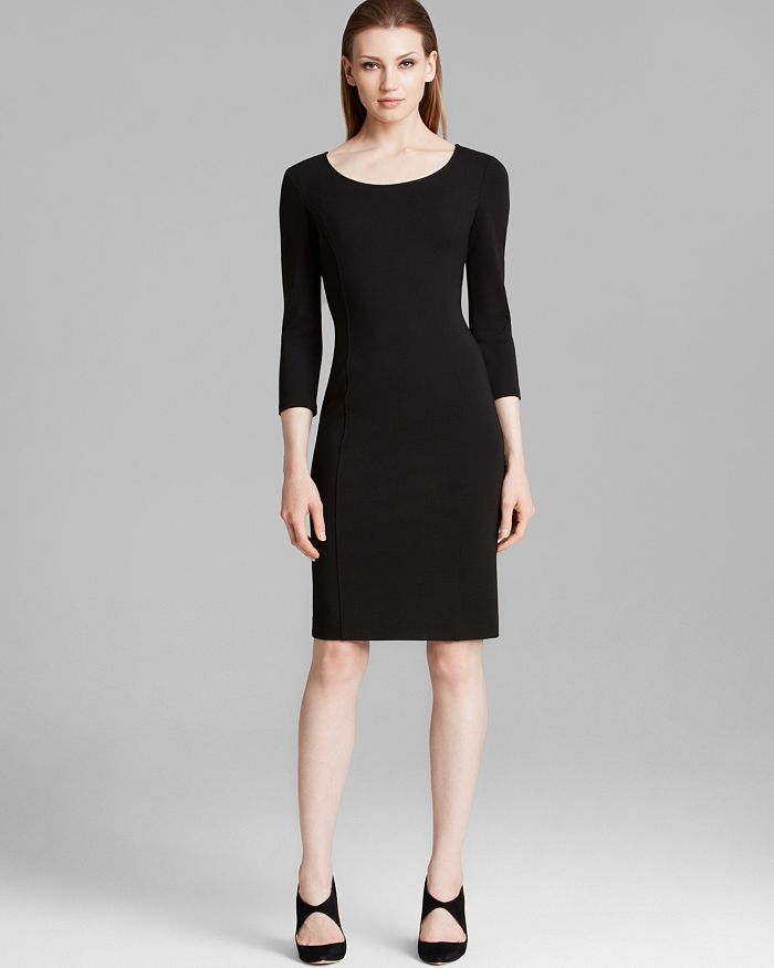 Emporio Armani Dress - Scoop Neck Three Quarter Sleeve | Bloomingdale's