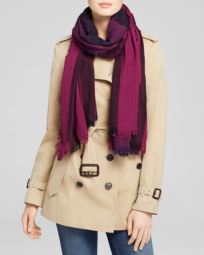 Burberry Mega Check Color Block Gauze Scarf Bloomingdale s