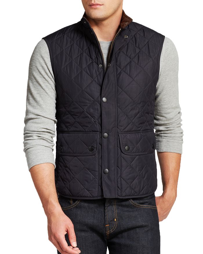 Shop Barbour Lowerdale Quilted Gilet In Navy