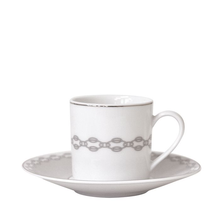 Bernardaud Loft After Dinner Saucer In Gray And White