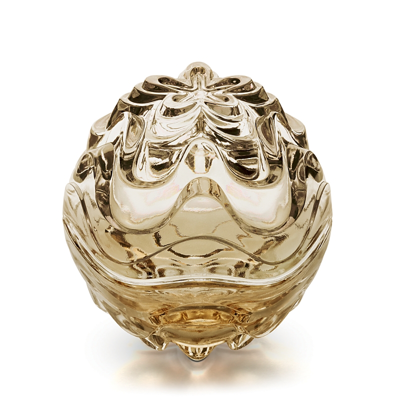 Lalique Crystal Vibration Box In Gold