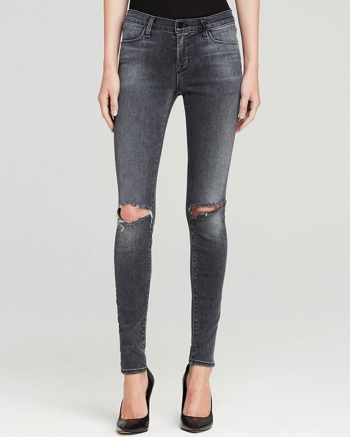 J Brand - Mid Rise Super Skinny Jeans in Nemesis