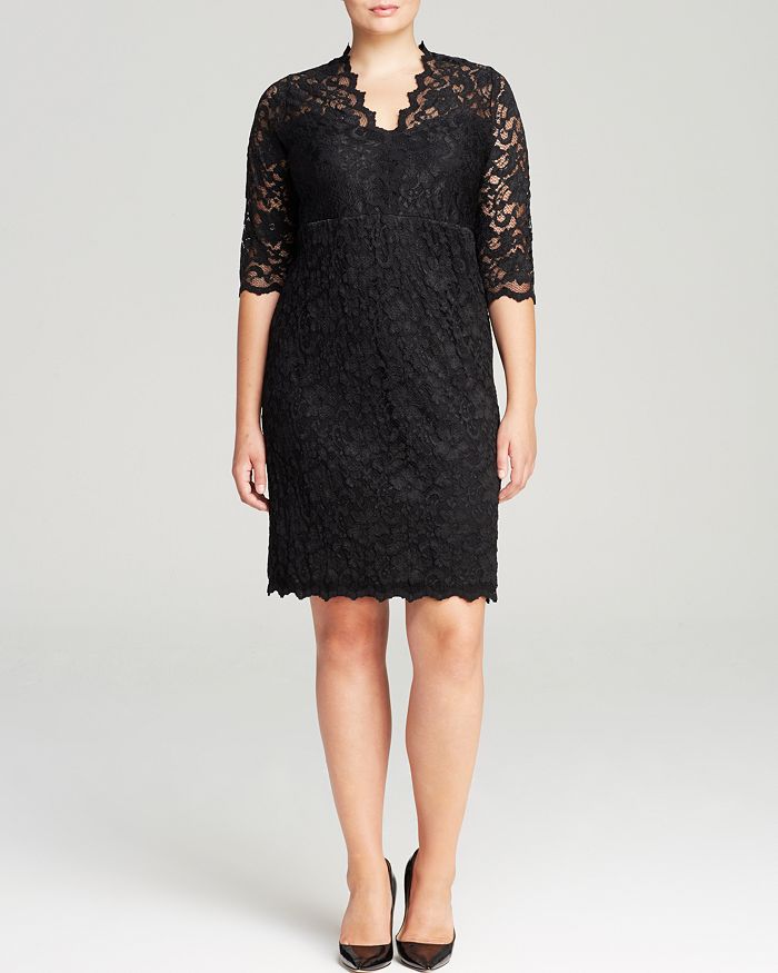 Karen kane scalloped sales lace sheath dress