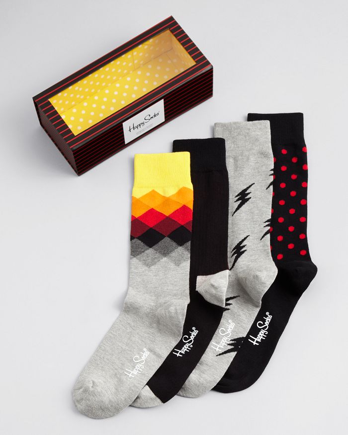 Happy Socks - Men's Assorted Trouser Socks - Pack of 4