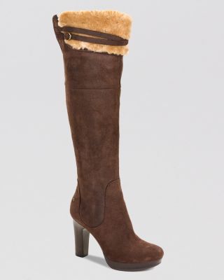 ugg knee high heeled boots