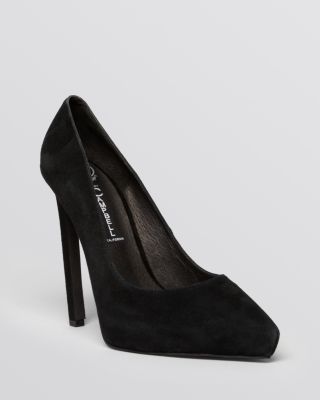 pointed toe platform pumps