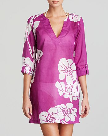 Echo Hawaiian Floral Print Swim Cover Up Tunic Bloomingdale S