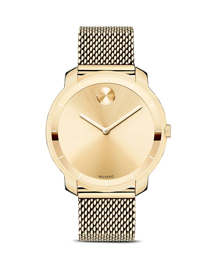 Movado BOLD Mid Size Yellow Gold Ion-Plated Watch, 36mm | Bloomingdale's